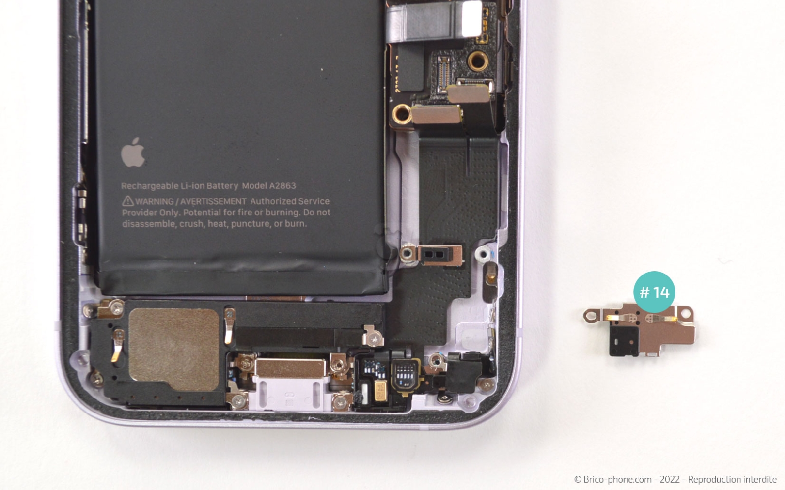 Comment changer le connecteur de charge sur iPhone 14 photo 4